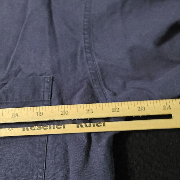 Chaps Ralph Lauren Button Up Mens Shirt Blue Size Medium Cotton Blend Pockets - Picture 5 of 12